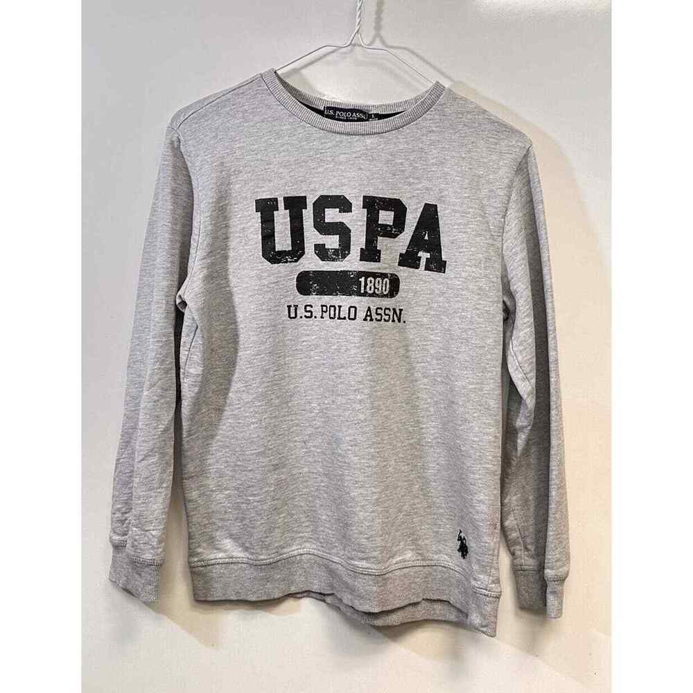USPA US Polo Assn 1890 Youth Size L 10-12 Gray Sweatshirt